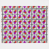 Vierkantjes en cirkels Abstract Fleece Deken (Voorkant (Horizontaal))
