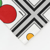 Vierkantjes en cirkels Abstract Fleece Deken (Hoek)