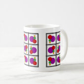 Vierkantjes en cirkels Abstract Koffiemok (Voorkant rechts)
