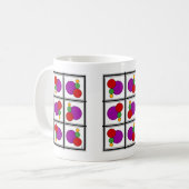 Vierkantjes en cirkels Abstract Koffiemok (Voorkant links)