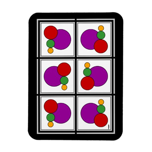 Vierkantjes en cirkels Abstract Magneet (Verticaal)