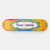 Vierkantjes en cirkels abstract ontwerp skateboard (Horizontaal)