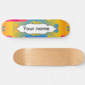 Vierkantjes en cirkels abstract ontwerp skateboard (Horizontaal)