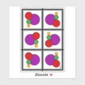Vierkantjes en cirkels Abstract Sticker (Vel)