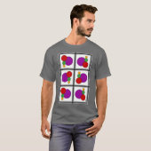 Vierkantjes en cirkels Abstract T-shirt (Voorkant volledig)