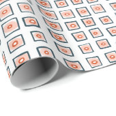 Vierkantjes en cirkels handgetekend patroonpapier cadeaupapier (Rol Hoek)