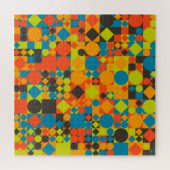 Vierkantjes en cirkels in kleuren van 70 inch legpuzzel (Horizontaal)