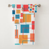 Vierkantjes en contouren bad handdoek (Insitu)