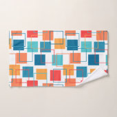 Vierkantjes en contouren bad handdoek (Handdoek)