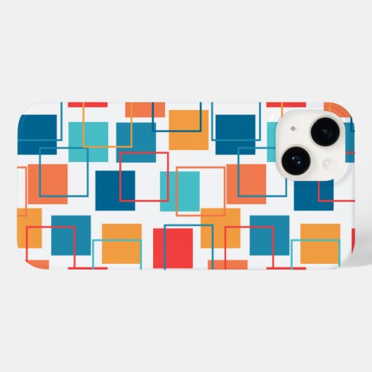 Vierkantjes en contouren Case-Mate iPhone case (Achterkant (horizontaal))