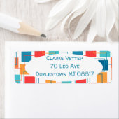 Vierkantjes en contouren etiket (Insitu)