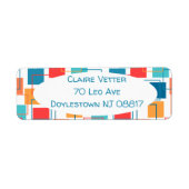 Vierkantjes en contouren etiket (Voorkant)