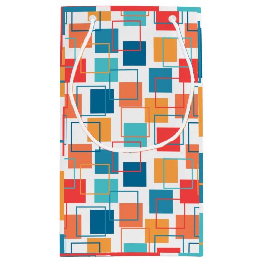 Vierkantjes en contouren klein cadeauzakje (Achterkant)