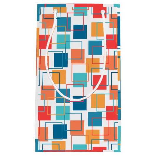 Vierkantjes en contouren klein cadeauzakje (Voorkant)