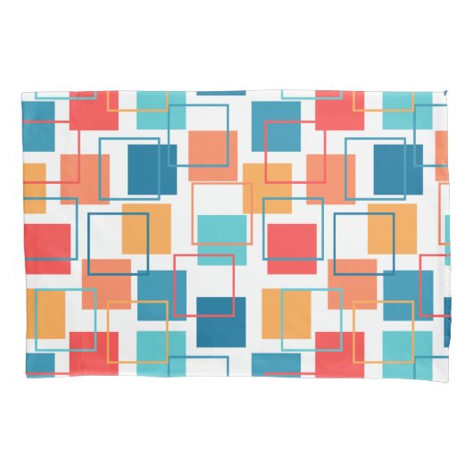 Vierkantjes en contouren kussensloop (Voorkant)