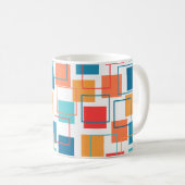 Vierkantjes en contouren Mok koffie (Voorkant rechts)