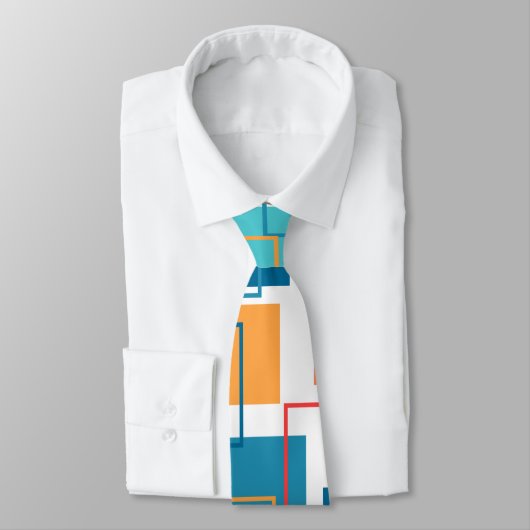 Vierkantjes en contouren stropdas (Gebonden)