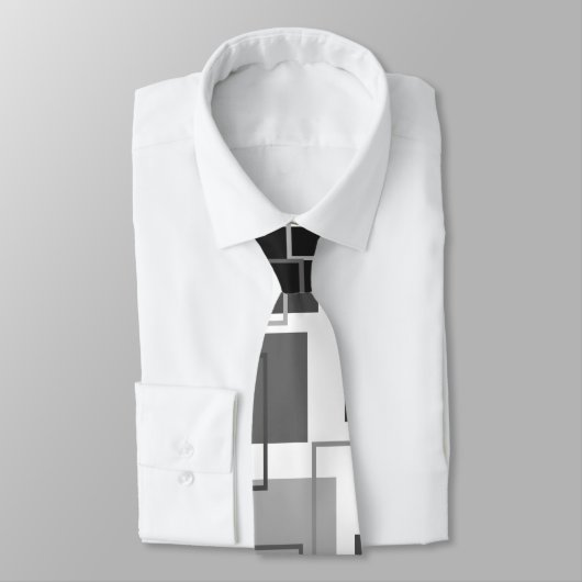 Vierkantjes en contouren stropdas (Gebonden)