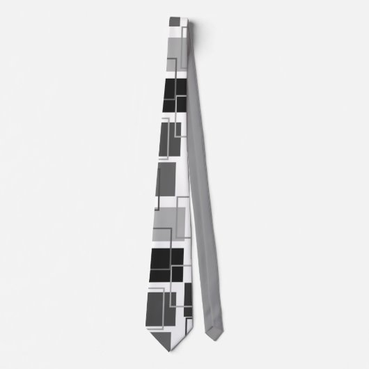 Vierkantjes en contouren stropdas (Voorkant)