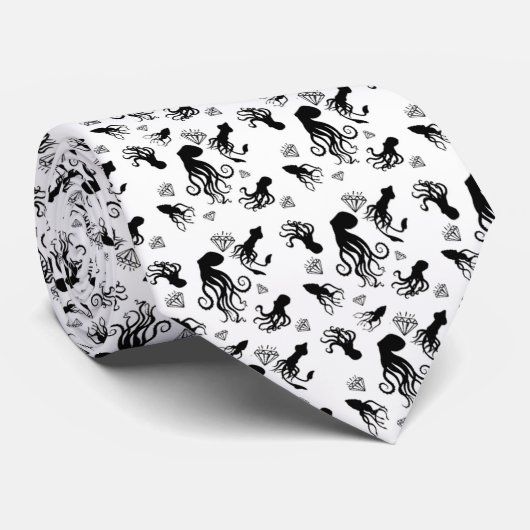 Vierkantjes en diamanten stropdas (Opgerold)