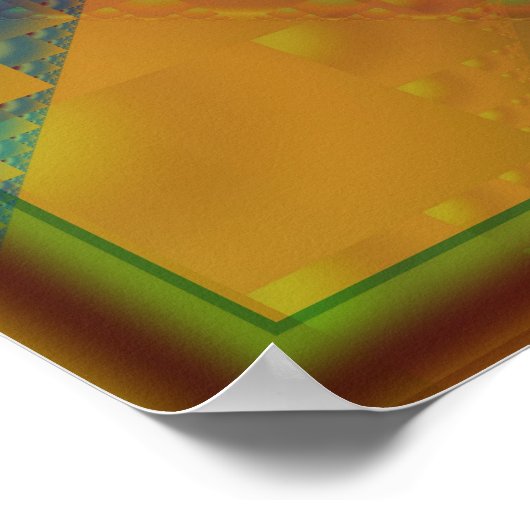 vierkantjes en driehoeken poster (Hoek)