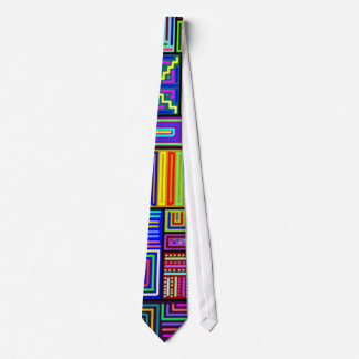 Vierkantjes en rechthoeken Multicolored Stropdas D