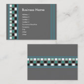 Vierkantjes en strepen Chubby Visitekaartjes (Voorkant / Achterkant)