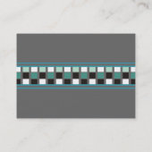 Vierkantjes en strepen Chubby Visitekaartjes (Achterkant)