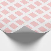 Vierkantjes - Faded roze op wit Cadeaupapier (Hoek)