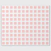 Vierkantjes - Faded roze op wit Cadeaupapier (Vlak)