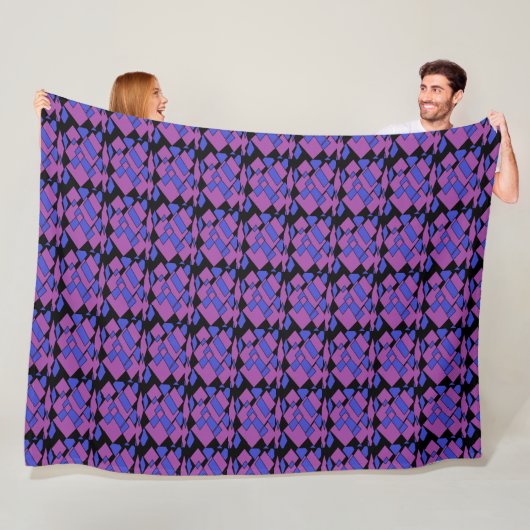 Vierkantjes Fleece Deken (In situ)
