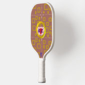 Vierkantjes geometrische moderne slanke pickleball paddle (Links)