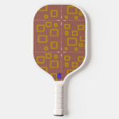 Vierkantjes geometrische moderne slanke pickleball paddle (Achterkant)
