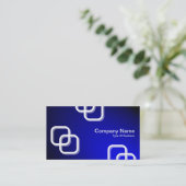 Vierkantjes in elkaar grijpend 3d - Spotlit - Blau Visitekaartje (Staand voorkant)