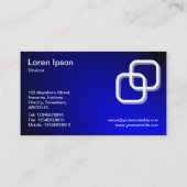 Vierkantjes in elkaar grijpend 3d - Spotlit - Blau Visitekaartje (Achterkant)