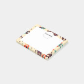 Vierkantjes in retro kleuren abstract design post-it® notes (Schuin)