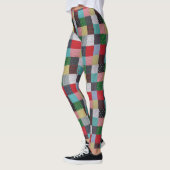 vierkantjes kleurrijke textiel leggings (Links)