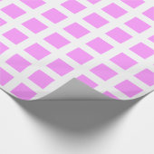 Vierkantjes - Licht Violet op wit Cadeaupapier (Hoek)