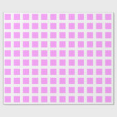 Vierkantjes - Licht Violet op wit Cadeaupapier (Vlak)