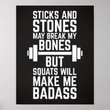 Vierkantjes maken me een gym Quote