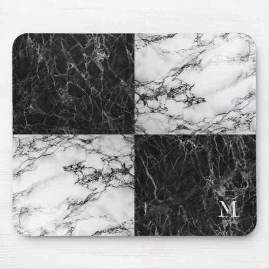 Vierkantjes marmer Stone Muismat (Voorkant)