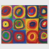 vierkantjes met cirkels, Abstract, Wassily Kandins Cadeaupapier (Vlak)