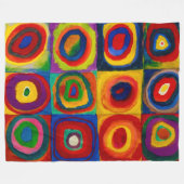 vierkantjes met cirkels, Abstract, Wassily Kandins Fleece Deken (Voorkant (Horizontaal))