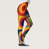 vierkantjes met cirkels, Abstract, Wassily Kandins Leggings (Rechts)