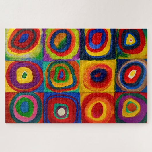 vierkantjes met cirkels, Abstract, Wassily Kandins Legpuzzel (Horizontaal)