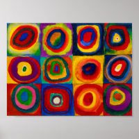 vierkantjes met cirkels, Abstract, Wassily Kandins