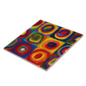 vierkantjes met cirkels, Abstract, Wassily Kandins Tegeltje (Zijkant)