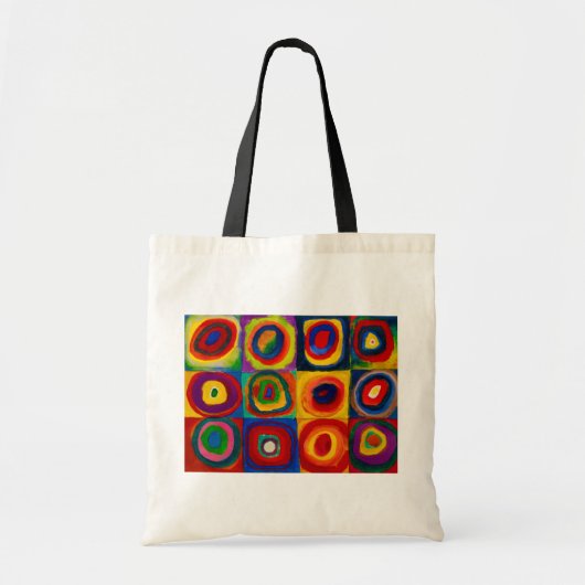 vierkantjes met cirkels, Abstract, Wassily Kandins Tote Bag (Voorkant)