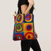vierkantjes met cirkels, Abstract, Wassily Kandins Tote Bag (Dichtbij)