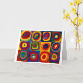 vierkantjes met cirkels, Abstracte, Wassily Kandin Kaart (Gele Bloem)
